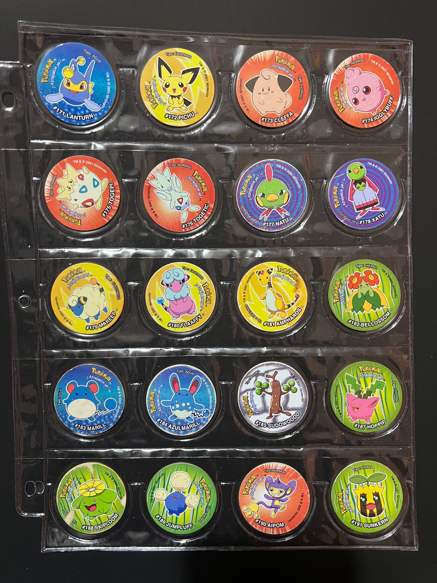COLECCIÓN TAZOS POKÉMON 3 –(2001) – Juego completo #1