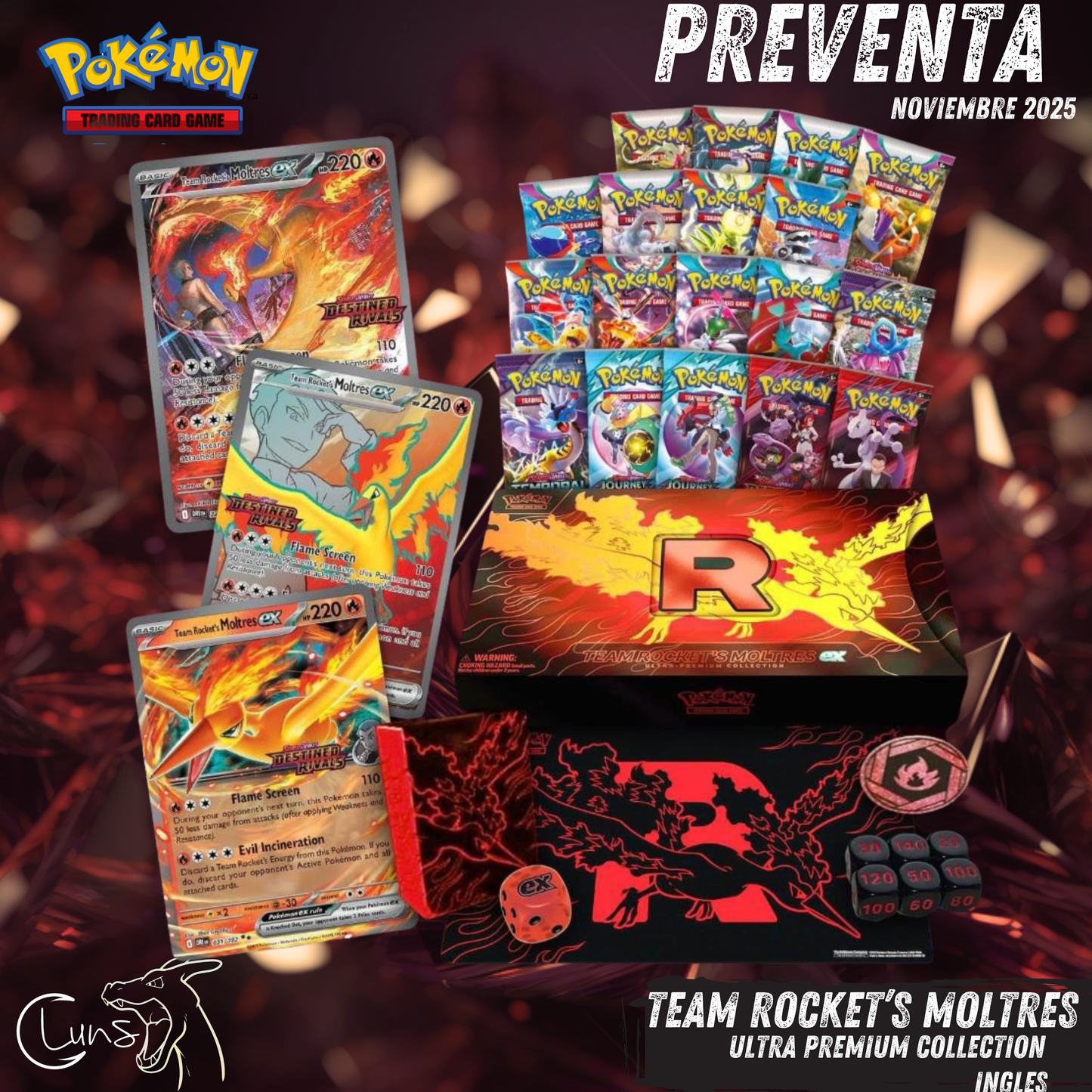 🔥 PREVENTA – Team Rocket’s Moltres Ultra Premium Collection (Pokémon TCG) 🔥