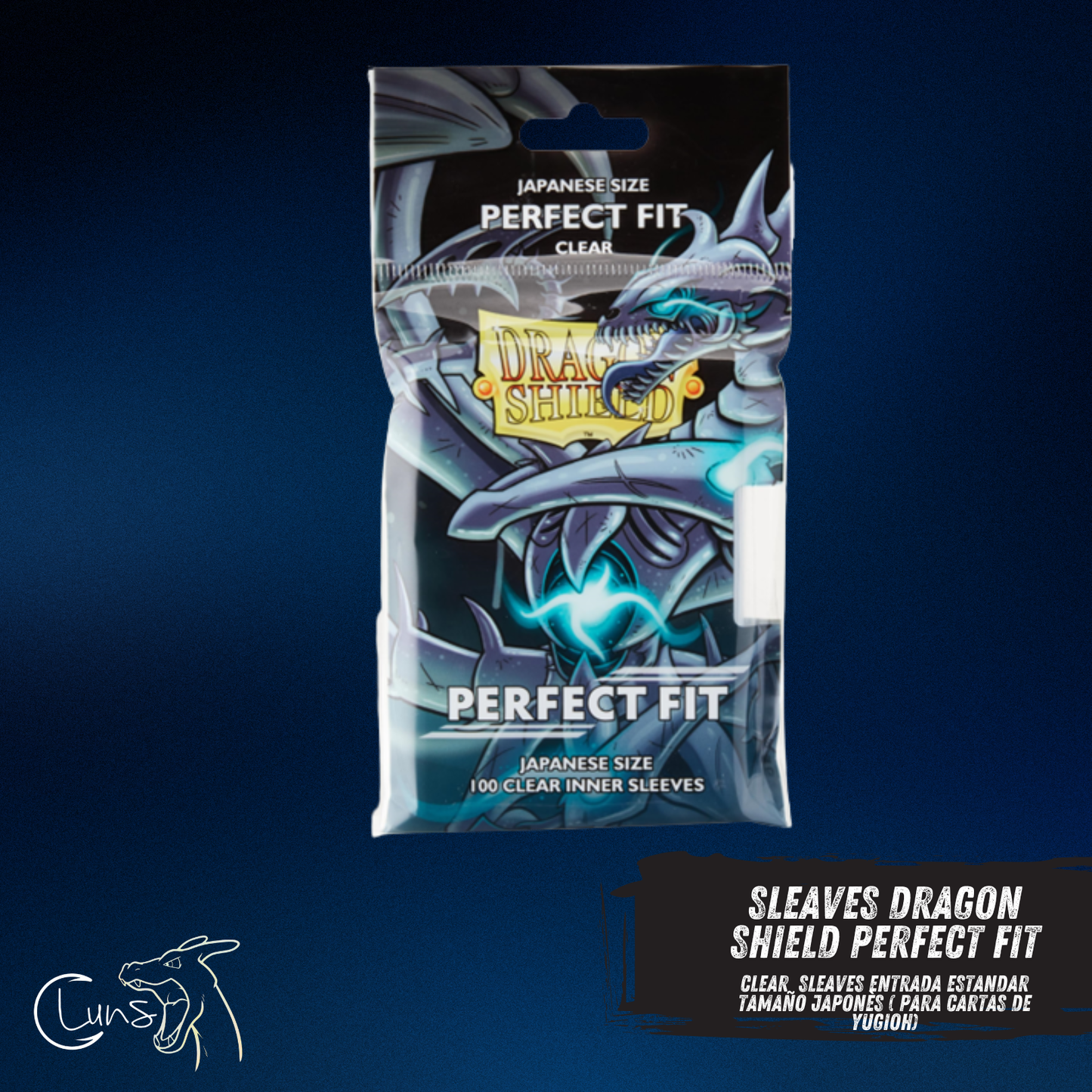 DRAGON SHIELD PERFECT FIT CLEAR  SLEAVES ENTRADA ESTANDAR TAMAÑO JAPONÉS ( PARA CARTAS DE YUGIOH)