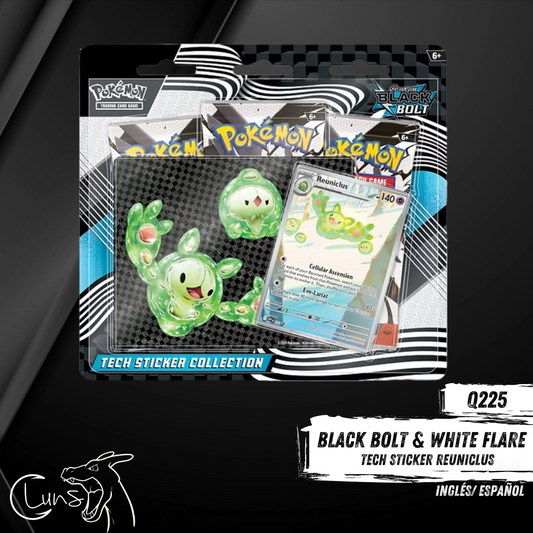 Black Bolt & White flare tech sticker Reuniclus