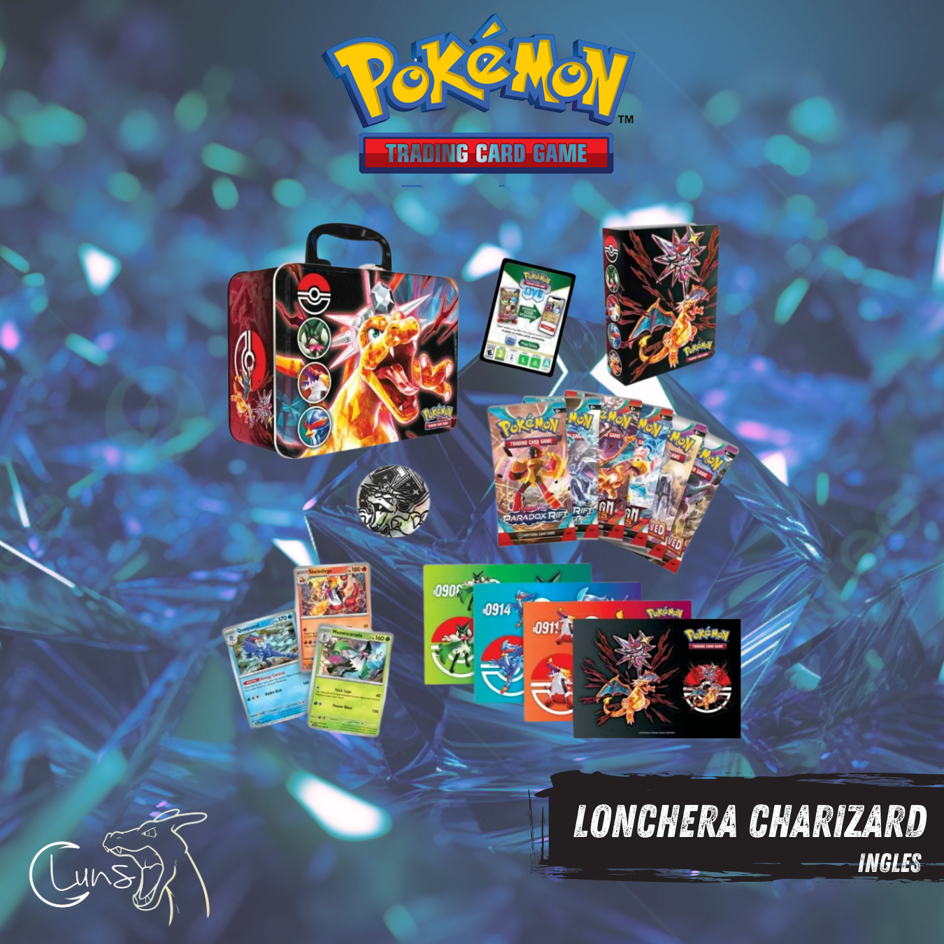 Charizard lonchera metal INGLES
