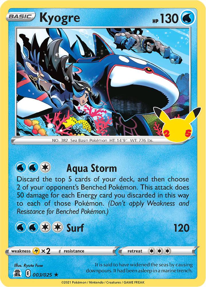 Kyogre - Celebrations (CLB) 003/025