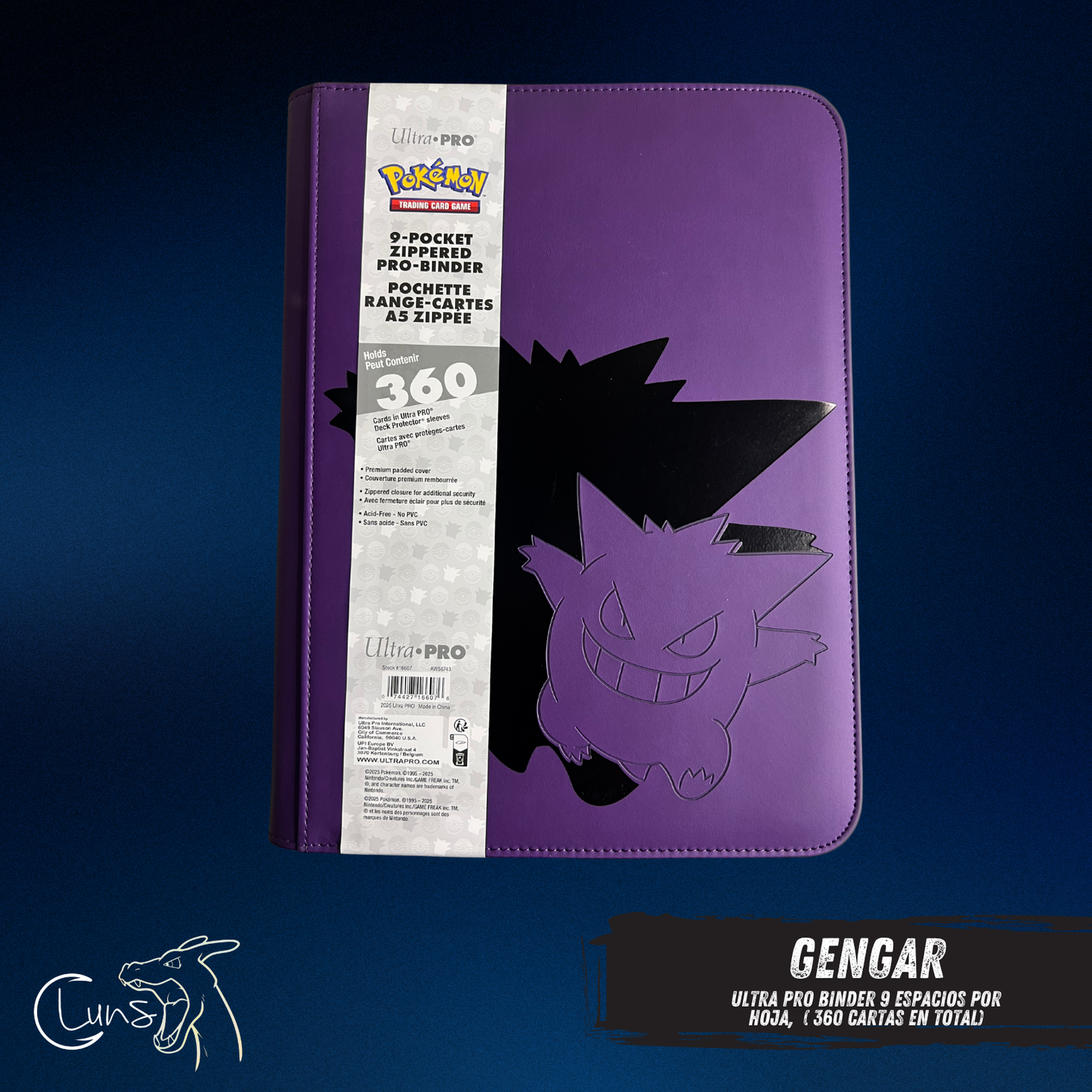 BINDER GENGAR ULTRA PRO 360 CARTAS EDICIÓN LIMITADA