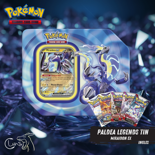 Paldea Legends Tin Miraidon ex INGLES