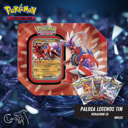 Paldea Legends Tin Koraidon ex INGLES
