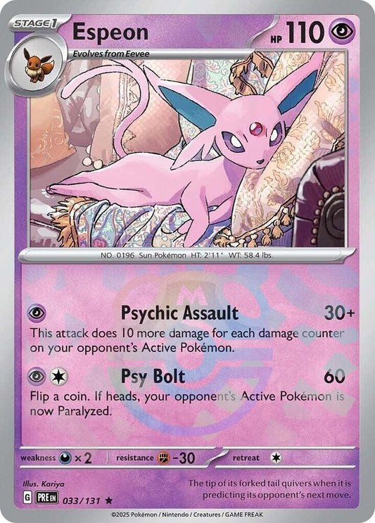 Espeon (Master Ball Pattern) 033/131  SV: Prismatic Evolutions