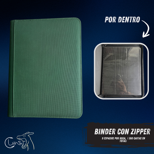 BINDER CON ZIPPER  360 CARTAS