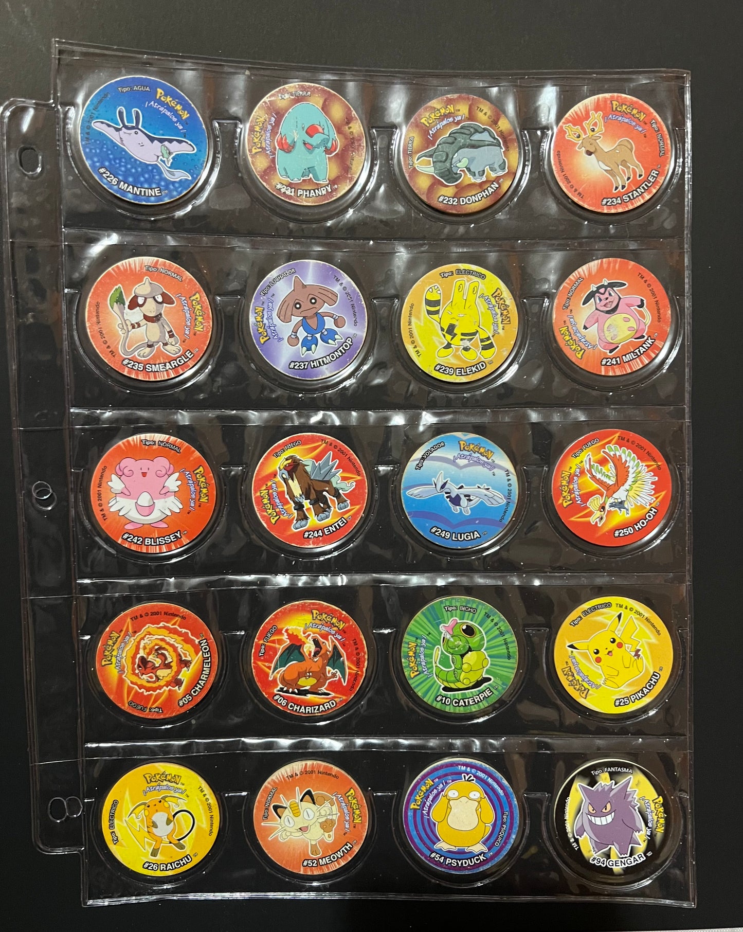 COLECCIÓN TAZOS POKÉMON 3 –(2001) – Juego completo #1